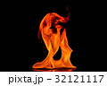 Beautiful fire flames on black background. 32121117