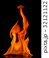 Beautiful fire flames on black background. 32121122