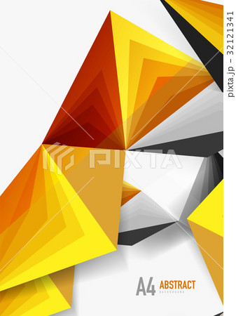 Vector low poly style 3d triangle line 32121341