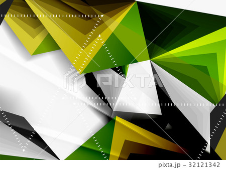 Vector low poly style 3d triangle line 32121342
