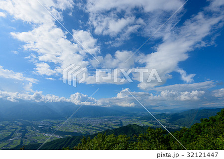 長野　伊那谷の風景 32121447