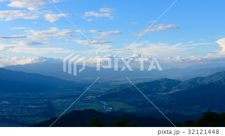 長野　伊那谷の風景 32121448