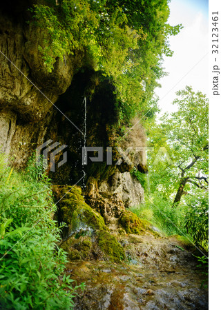 Beautiful landscape with small waterfalls  32123461