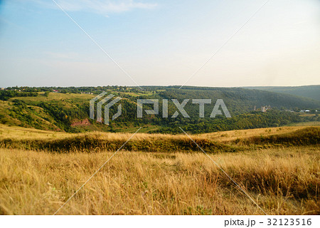 Scenic view of Chervonohorod Castle ruins  32123516