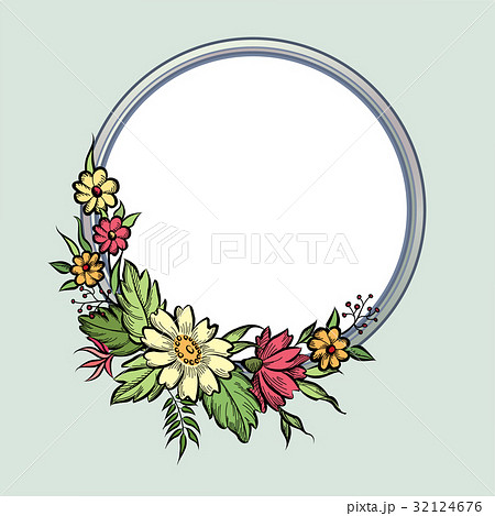 Floral background. Flower bouquet greeting card 32124676