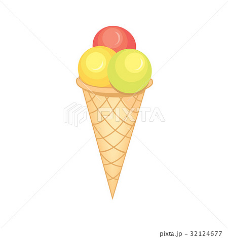 Ice cream. Summer dessert icecream illustration 32124677
