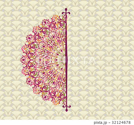 Abstract seamless pattern with circular ornament 32124678