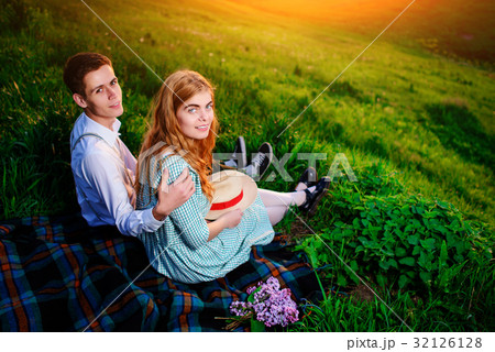 Shot of a happy couple enjoying a day in the park  32126128