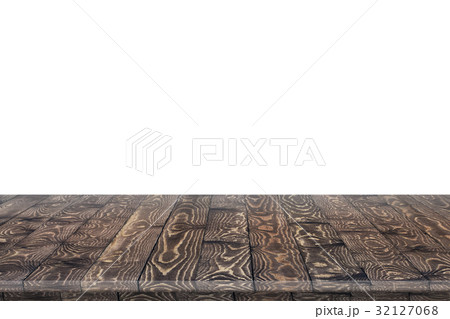 Rustic wooden table vintage style in perspective 32127068