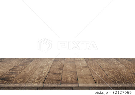 Rustic wooden table vintage style in perspective 32127069