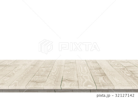 Rustic wooden table vintage style in perspective 32127142