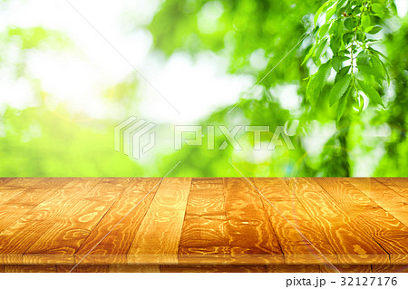 Empty wooden table perspective for product 32127176