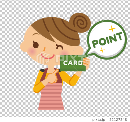 Point card housewife - Stock Illustration [32127248] - PIXTA