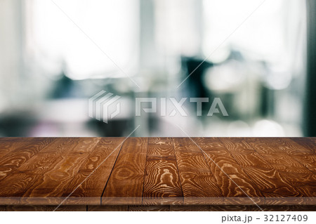 Empty wooden table for product placement Empty wooden table for product placement 32127409