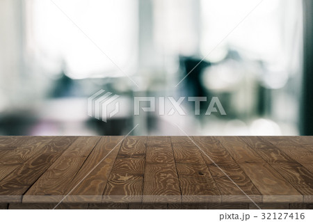 Empty wooden table for product placement Empty wooden table for product placement 32127416