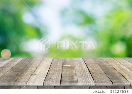 Empty wooden table perspective for product 32127658
