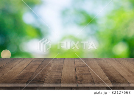 Empty wooden table for product placement 32127668