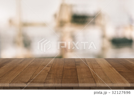 Wooden tabletop perspective for product placement 32127696