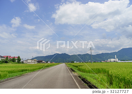 夏の六日町の田園風景 夏の六日町の田園風景 32127727