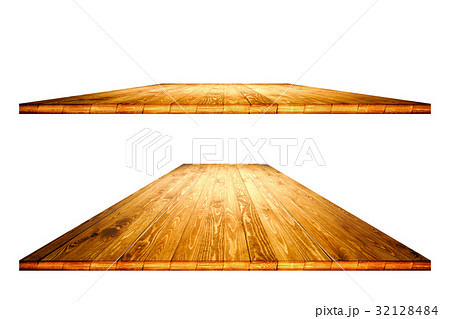 Empty wooden table with clipping path Empty wooden table with clipping path 32128484