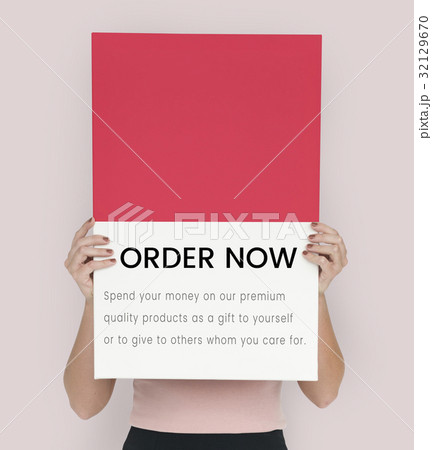 Hands holding network graphic overlay banner 32129670