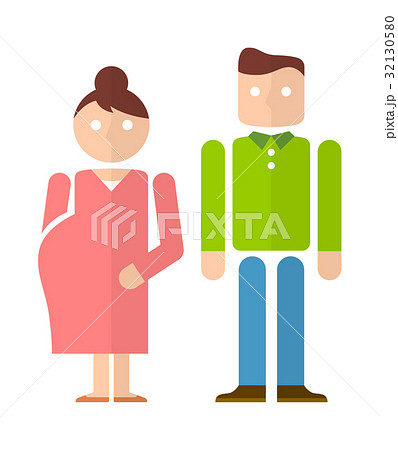 病院へ通院する妊婦と夫 32130580