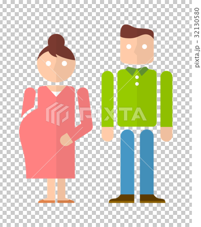 A pregnant woman going to a hospital and her husband 32130580