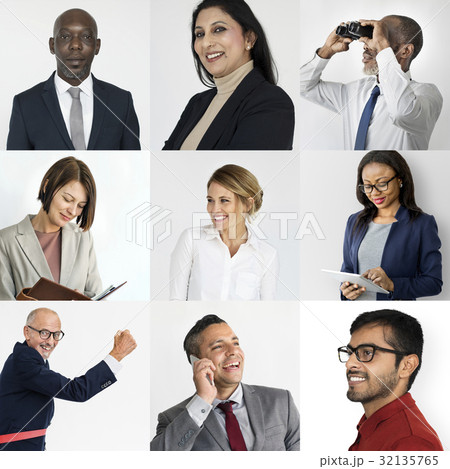 Collection of successful business people Collection of successful business people 32135765