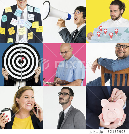 Studio People Collage Business Concept 32135993