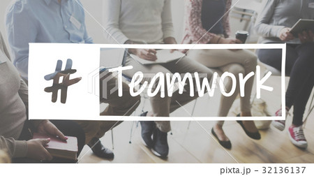 Teamwork Brainstorm Together Hashtag Word 32136137