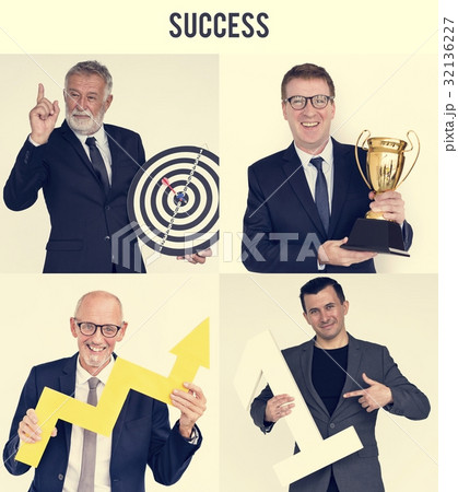 Set of Diversity Business People Studio Collage Set of Diversity Business People Studio Collage 32136227