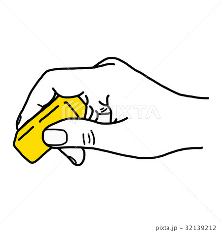 close up hand using yellow rubber eraser close up hand using yellow rubber eraser 32139212