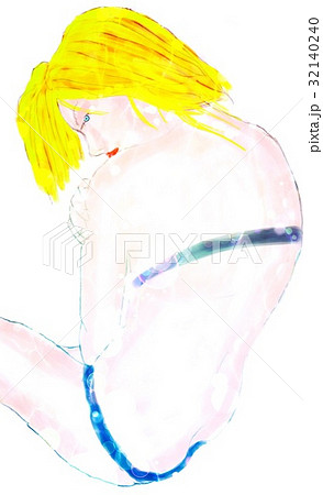 こちらを見る美女１７ 32140240