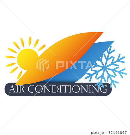 Air conditioning sun and snowflake design 32141047