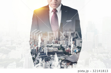 Asia Business man on white background 32141813