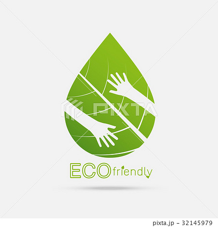 Eco friendly hands hug concept green tree Eco friendly hands hug concept green tree 32145979