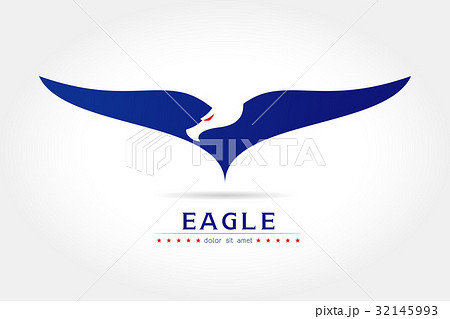 Graceful eagle silhouette logo 32145993
