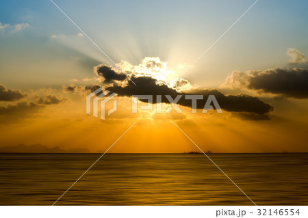 Sunset sky on the lake in south of Thailand. Sunset sky on the lake in south of Thailand. 32146554
