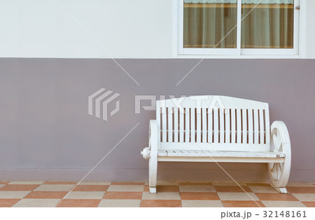 white bench with window white bench with window 32148161