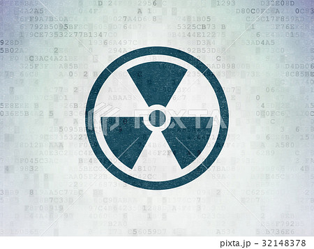 Science concept: Radiation on Digital Data Paper 32148378
