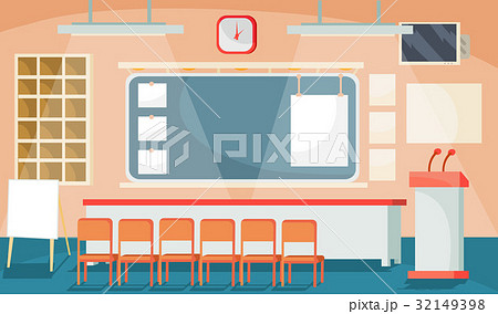 Vector flat illustration of a business interior - 32149398
