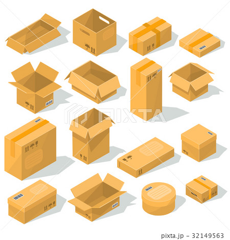 cardboard boxes of various shapes and sizes with 32149563