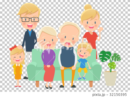 Three generations families gathering in the living room 32150395