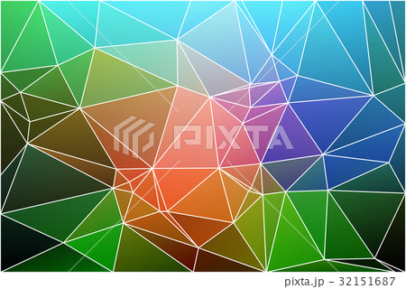 Pink green blue geometric background with mesh. Pink green blue geometric background with mesh. 32151687