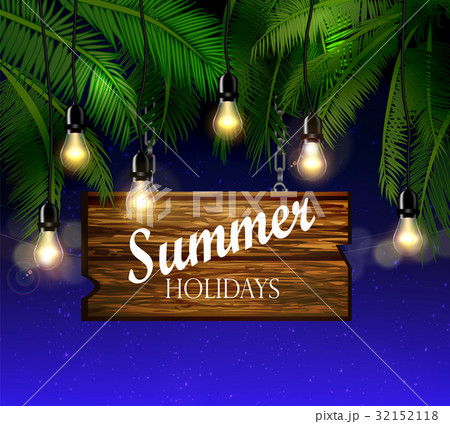 summer wooden sign on tropical beach background summer wooden sign on tropical beach background 32152118