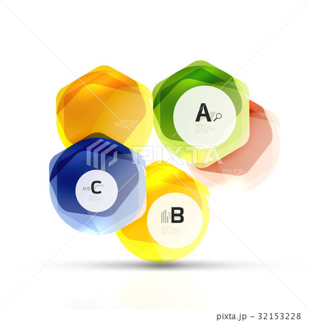 Glass modern geometrical hexagon abstract 32153228