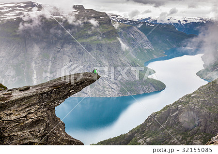 Norway Mountain Trolltunga Odda Fjord Norge Norway Mountain Trolltunga Odda Fjord Norge 32155085