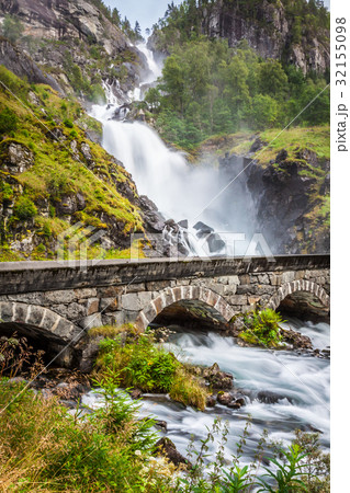 The famous Laatefossen in Odda, one of the biggest The famous Laatefossen in Odda, one of the biggest 32155098