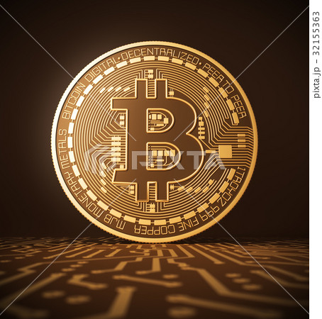 Virtual Coin Bitcoin On Printed Circuit Board Virtual Coin Bitcoin On Printed Circuit Board 32155363