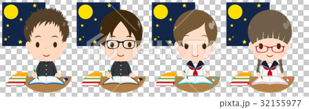 學生準備在半夜學習 32155977